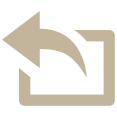 tan box with forward arrow icon